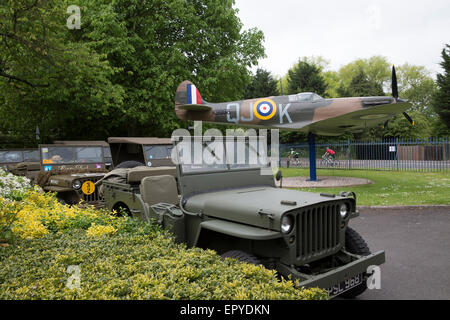 Véhicule militaire Société Presevation Invicta (IMP) a fait une visite au club de St George's RAF chapelle en Biggin Hill. Banque D'Images