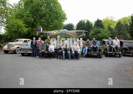 Véhicule militaire Société Presevation Invicta (IMP) a fait une visite au club de St George's RAF chapelle en Biggin Hill. Banque D'Images