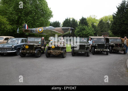 Véhicule militaire Société Presevation Invicta (IMP) a fait une visite au club de St George's RAF chapelle en Biggin Hill. Banque D'Images