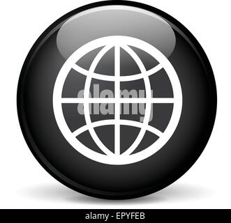 Illustration de globe noir design moderne icône Sphère Illustration de Vecteur