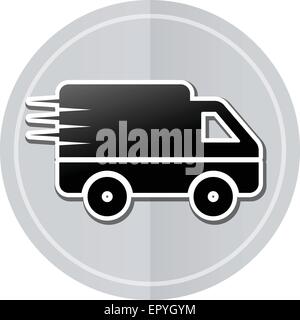 Illustration de van sticker design simple icône Illustration de Vecteur