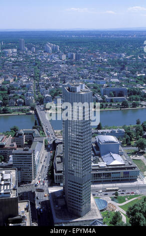 DEU, Allemagne, Hesse, Francfort, avis de la Maintower à la Banque centrale européenne. DEU, Deutschland, Hessen, Frankfurt am Ma Banque D'Images