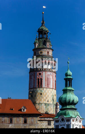 Tours, Cesky Krumlov, l'UNESCO heritage site mondiale, République Tchèque Banque D'Images