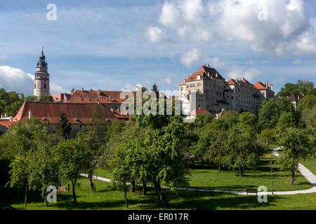 Cesky Krumlov, l'UNESCO heritage site mondial, ville médiévale, République Tchèque Banque D'Images