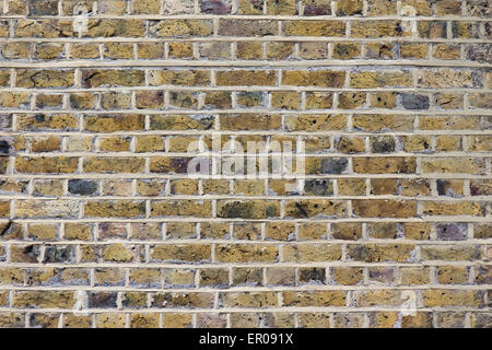 Mur de briques - jaune Banque D'Images