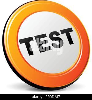 Illustration de l'icône de test orange sur fond blanc Illustration de Vecteur