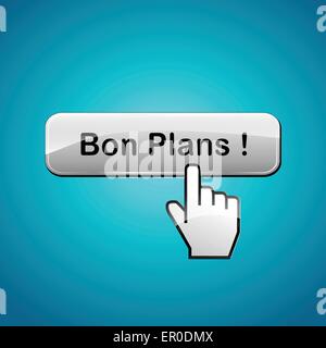 Traduction française de bonnes photos bouton web concept Illustration de Vecteur