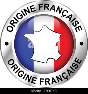 Traduction française d'origine française round design icon Illustration de Vecteur