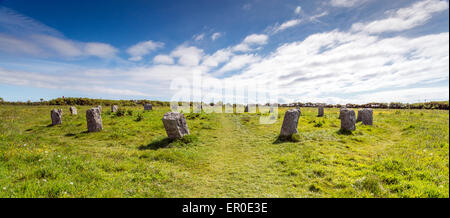 Merry maidens stone circle cornwall england uk Banque D'Images