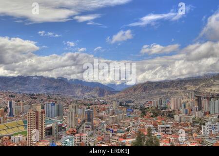 Nuestra Señora de La Paz, plus connu sous le nom de La Paz, capitale administrative de la Bolivie en Amérique du Sud Banque D'Images