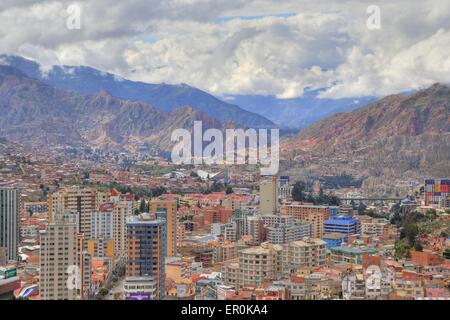 Nuestra Señora de La Paz, plus connu sous le nom de La Paz, capitale administrative de la Bolivie en Amérique du Sud Banque D'Images