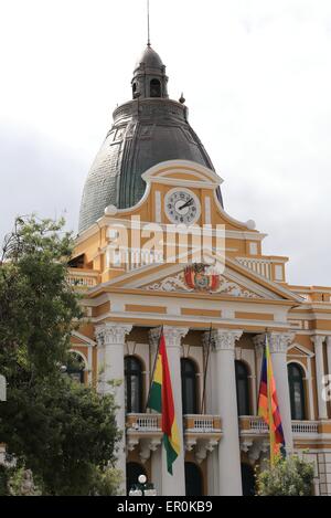 Palacio Legislativo de Nuestra Señora de La Paz, plus connu sous le nom de La Paz, capitale administrative de la Bolivie en Amérique du Sud Banque D'Images