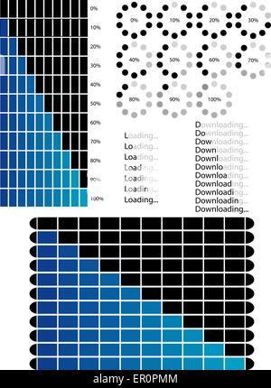 Site Web de l'ensemble de barres de progression Illustration de Vecteur