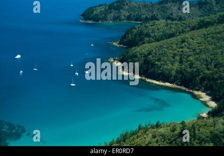 L'Australie, Queensland, Whitsunday Islands, (vue aérienne) // Australie, Queensland, Whitsunday Islands (vue aerienne) Banque D'Images