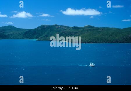 L'Australie, Queensland, Whitsunday Islands, Île de crochet (ariel) // Australie, Queensland, Whitsunday Islands, Ile Hook islan Banque D'Images