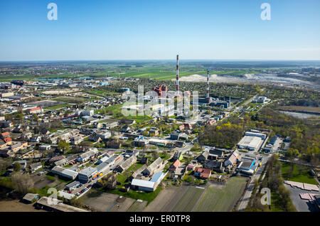 Vue aérienne de la ville d'Opole en Pologne Banque D'Images