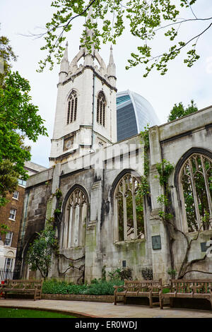 St Dunstan dans l'est reconstruit en 1697 par Christopher Wren, St Dunstan's Hill City Of London UK Banque D'Images