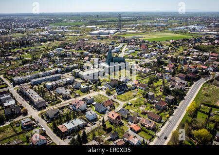 Vue aérienne de la ville d'Opole en Pologne Banque D'Images