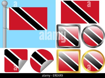 Trinité-et-Tobago . Illustration de Vecteur