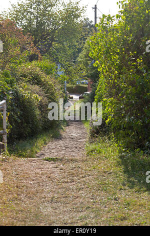 Lane A en milieu rural Oxfordshire, Angleterre Banque D'Images