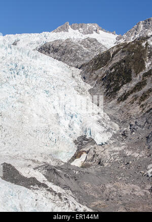 Franz Josef Glacier de Roberts Point Lookout sur l'île du sud de la Nouvelle-Zélande Banque D'Images