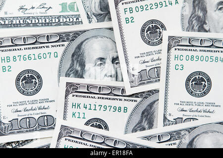 Cent dollars background notes Banque D'Images