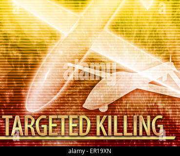 Résumé fond collage numérique concept illustration assassinat ciblé drone Banque D'Images
