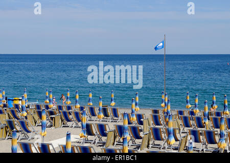 La plage de Spotorno, Ligury Banque D'Images