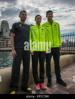 Sydney, Australie. 25 mai, 2015. L'Australian Open 2015 Badminton médias à Campbells Cove, les roches, le 25 mai 2015 à Sydney, Australie Crédit : MediaServicesAP/Alamy Live News Banque D'Images