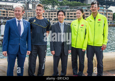 Sydney, Australie. 25 mai, 2015. L'Australian Open 2015 Badminton médias à Campbells Cove, les roches, le 25 mai 2015 à Sydney, Australie Crédit : MediaServicesAP/Alamy Live News Banque D'Images