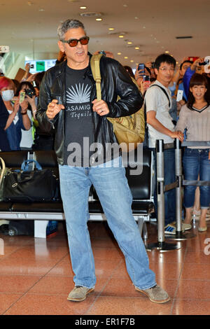 Tokyo, Japon. 24 mai, 2015. L'acteur George Clooney est perçu à l'arrivée à l'Aéroport International de Tokyo à Tokyo, Japon, le 24 mai 2015. Photo : afp/Alamy Live News Banque D'Images