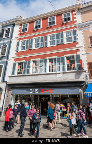 BHS Accueil Boutique Rue Principale Gibraltar Banque D'Images