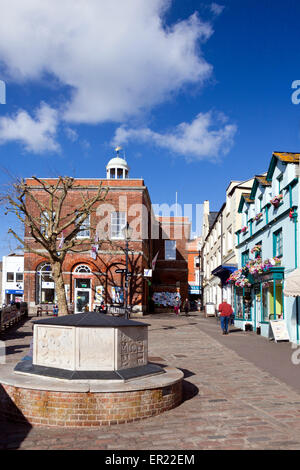 Buckydoo Square dans le centre de Albox, Dorset, England, UK Banque D'Images