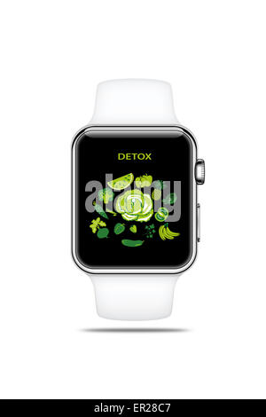 Regardez apple concept detox. Banque D'Images