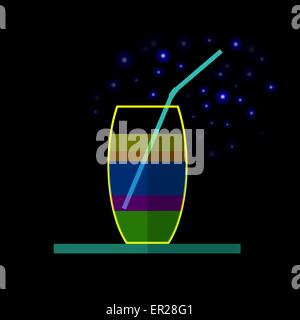 Verre à cocktail Illustration de Vecteur