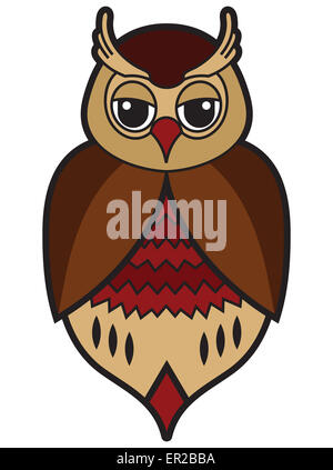 Vector illustration of the owl Banque D'Images