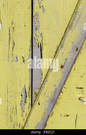 Les planches de bois patiné sous le soleil d'après-midi. Banque D'Images