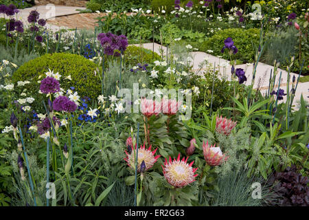 Dans le temps entre le jardin conçu par Charlie Albone au RHS Chelsea Flower Show, 2015, Londres, Royaume-Uni Banque D'Images