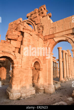 Arc monumental, Palmyra, Syrie Banque D'Images