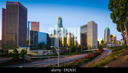 Los Angeles, souvent connu par ses initiales L.A., est la ville la plus peuplée de l'état américain de Californie. Banque D'Images