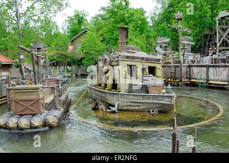 Le Riverblast attraction de Silver Dollar City theme park, Branson, Missouri Banque D'Images