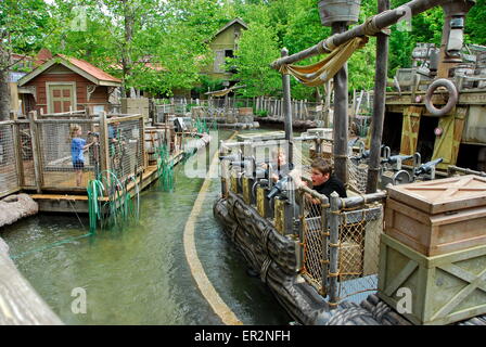 Le Riverblast attraction de Silver Dollar City theme park, Branson, Missouri Banque D'Images