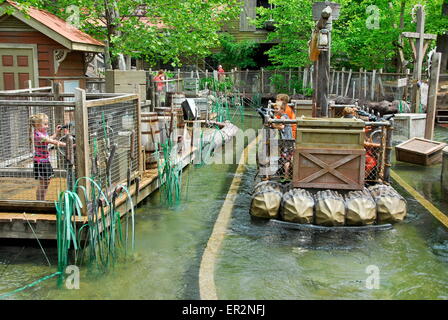 Le Riverblast attraction de Silver Dollar City theme park, Branson, Missouri Banque D'Images