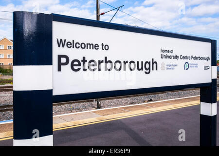 La gare de Peterborough, à Peterborough, Cambridgeshire, Angleterre, Royaume-Uni Banque D'Images