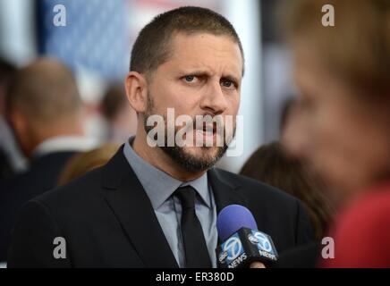 Le réalisateur David Ayer au premier ministre de la superproduction Fury au 21 octobre 2014 Newseum à Washington D.C. Banque D'Images