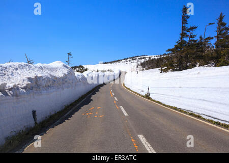 Kamaishi Ligne Aspite, couloir de neige, AkitaIwate, Japon Banque D'Images