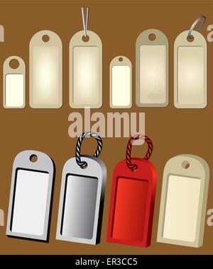 Hang tags vecteur - étiquettes - étiquettes de prix Illustration de Vecteur