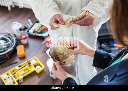 Travailler illégalement. Banque D'Images