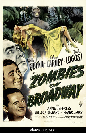 Zombies on Broadway - Movie Poster Banque D'Images