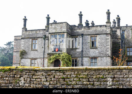 Hôtel de Tissington est un début 17ème siècle manoir jacobéen, Tissington dans près de Ashbourne, Derbyshire, Angleterre, RU Banque D'Images